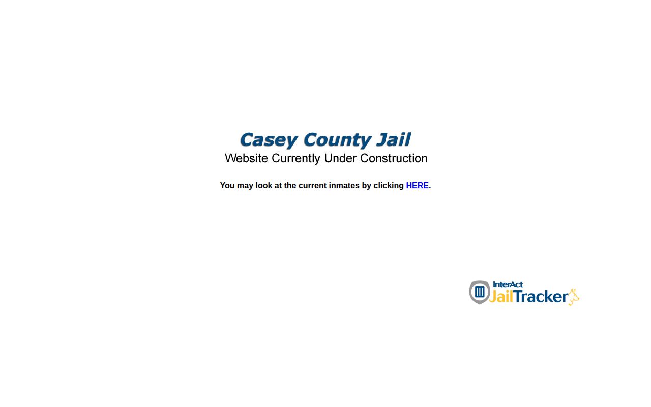 Casey County Jail official entry page for recent arrest roster access